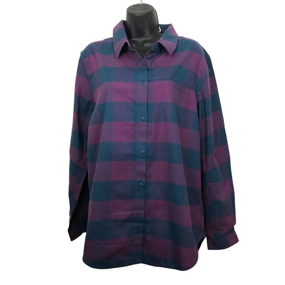 NWOT Lululemon Full Day Ahead Shirt Flannel Plaid 100% Cotton Size 12 - Picture 4 of 8
